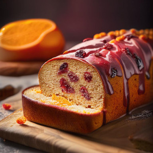 Cranberry orange bread with a citrus glaze