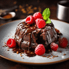 A plate of indulgent chocolate lava cake