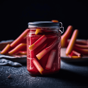 Marinated rhubarb