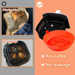 2 Pack Air Fryer Silicone Pot with Handle