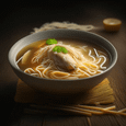 Chicken broth with vermicelli