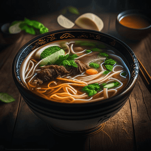 Pho (Vietnamese noodle soup)