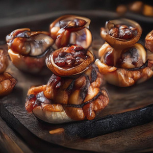 BBQ bacon wrapped stuffed mushrooms