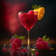 "Raspberry Bellini" cocktail