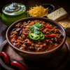 A bowl of hearty budget-friendly chili