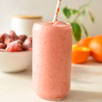 Orange-strawberry smoothie with banana (non alcoholic)