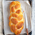 Braided challah bread