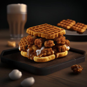 Chicken and waffle sliders