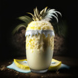 Coconut pineapple smoothie cocktail (non alcoholic)