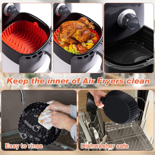 2 Pack Air Fryer Silicone Pot with Handle