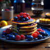 Image: Buckwheat pancakes with mixed berries