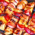 Chicken and Pumpkin kebabs (Baked in the oven)