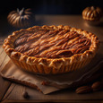 Pecan pie with a buttery crust