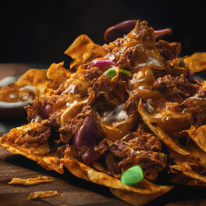 BBQ pulled pork nachos