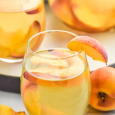 Peach sangria cocktail