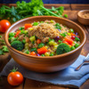 Bowl of quinoa with vegetables
