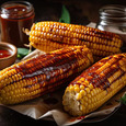 BBQ grilled corn on the cob