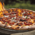 BBQ grilled pizza
