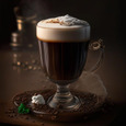 Irish coffee cocktail