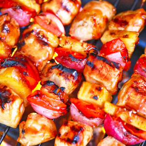 Chicken and Pumpkin kebabs (Baked in the oven)